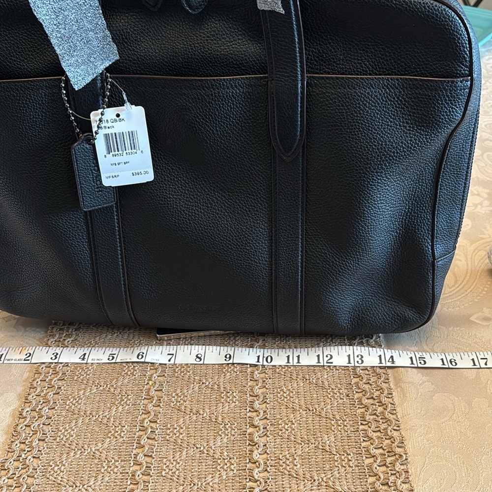 NWT Coach Black Leather Bag - Picture 12 of 13